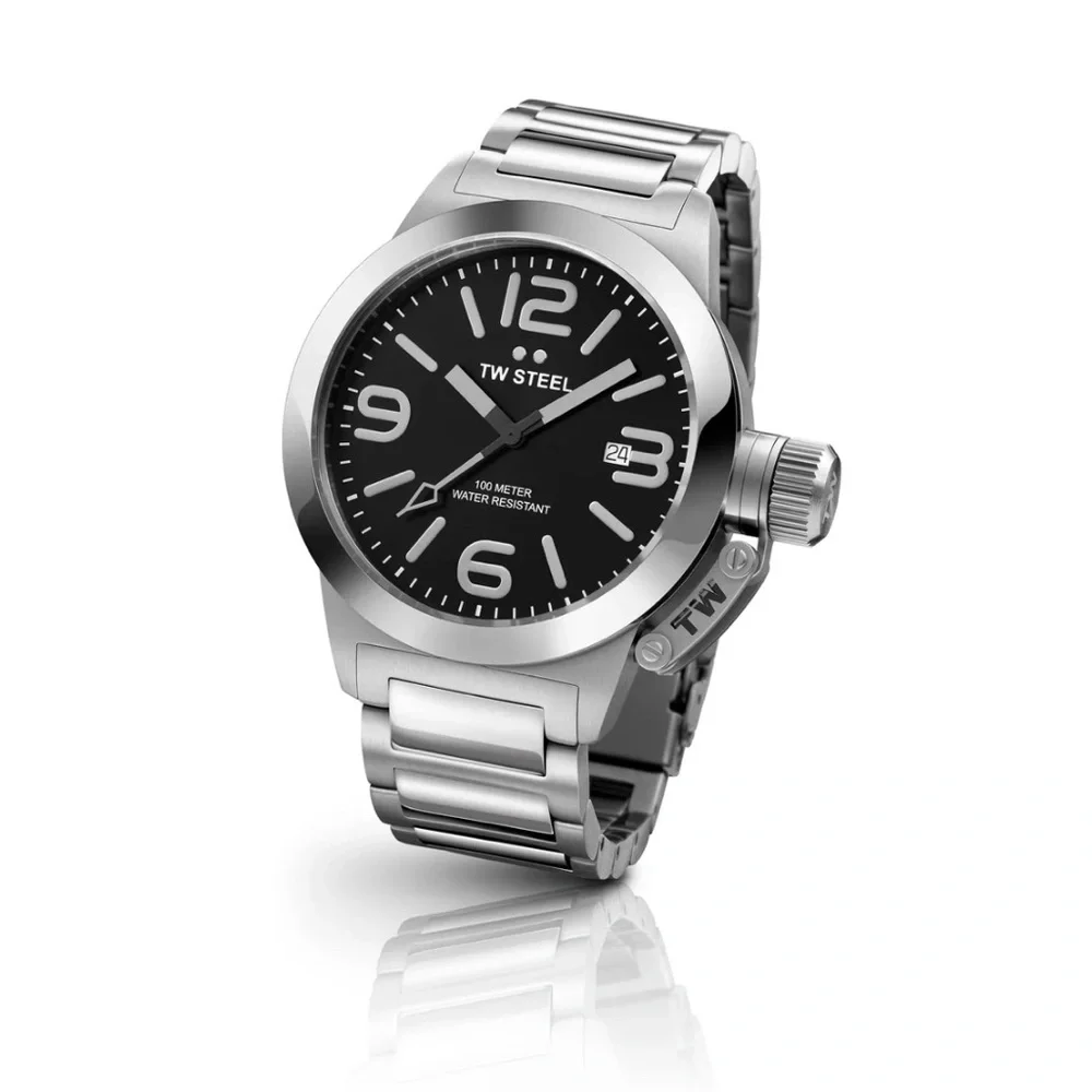💜 NWT TW Steel TW 300 40mm Stainless Steel Watch w/ Steel Case